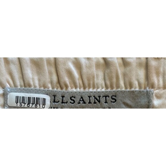 All Saints Blue and White Off-Shoulder Blouse - Picture 9 of 16